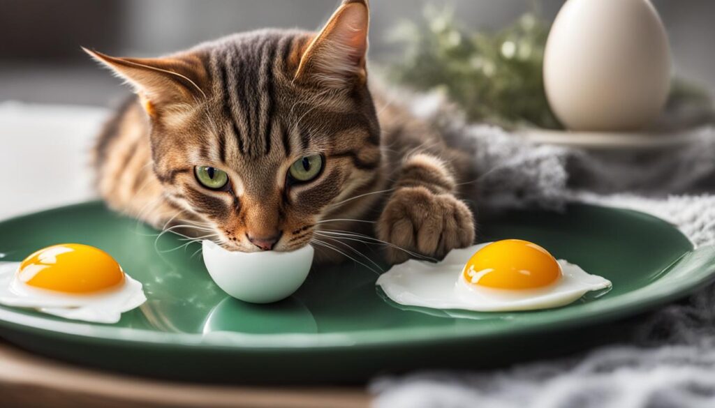 Cat with eggs