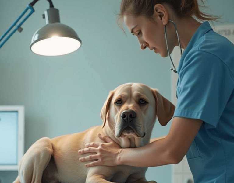 dog in pain